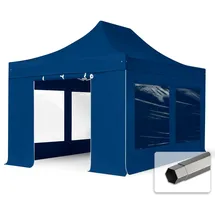 TOOLPORT Faltpavillon 3 x 4,5 m inkl. 4 Seitenteile blau 582594