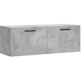 vidaXL Wandschrank, Hängeschrank mit viel Stauraum, Wandmontage Badschrank Medizinschrank, Aufbewahrungsschrank für Wohnzimmer, Betongrau Holzwerkstoff