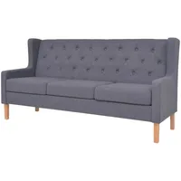 VidaXL 2-Tlg Sofa-Set Stoff Grau