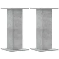 VidaXL Pflanzenständer 2 Stk. Betongrau 30x30x60 cm Holzwerkstoff