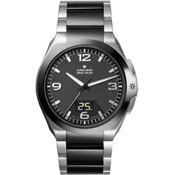 Junghans 18/1120.44 Funk-Solar Herrenuhr Spektrum Stahl/Keramik Schwarz