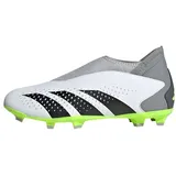 Adidas Predator Accuracy.3 Laceless Firm Ground Boots Fußballschuhe, Cloud White/Core Black/Lucid Lemon, 28.5 EU