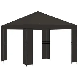 vidaXL Pavillon 3 x 3 m inkl. 4 Seitenteile Anthrazit