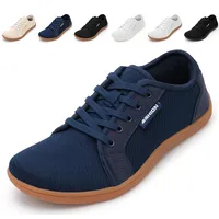 ASHION Barfußschuhe für Damen Herren mit Breite Zehenbox Minimalistische Barfuss Schuhe,B Blau Braun 42 EU - 42 EU Weit