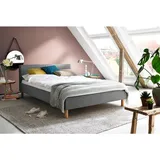 Meise Möbel meise.möbel Polsterbett Lena 140 x 200 cm Stoff Grau