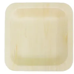 MONOUSO - Teller aus Holz 11,5x11,5cm (25 Stück)