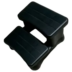 Pooltreppe AMERICAN SPA "Franklin", schwarz, Treppen, für Whirlpools, 2 Stufen, Breite 57 cm