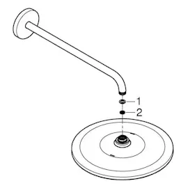 Grohe Rainshower 310 Mono chr, Br.Arm 42,2cm, o. Durchflussbeg.