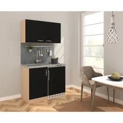 Respekta Miniküche MK100ESSOSS 100 cm schwarz - Kochmulde