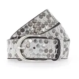 B.belt Nietengürtel Leder 85 cm weiss