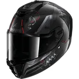 Shark Spartan RS Carbon XBot, Integralhelm - Schwarz/Dunkelgrau/Rot - S