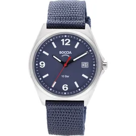 Boccia Titanium Boccia Herrenuhr Titan 10 bar Navyblau