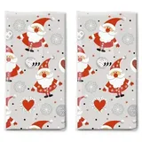 20 Taschentücher (2x 10) Spaßige Weihnachtsmänner als Geschenk für Weihnachten