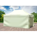 Faltpavillon Faltzelt Pavillon 3x4,5 Beige Gartenzelt Klappzelt Wasserdicht