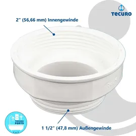 tecuro Reduzierstück für Siphon-Ablauf 2 IG x 1 1/2 Ag -