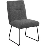 SetOne by Musterring Stuhl, Anthrazit, Schwarz, Metall, Textil, Kufe, Rundrohr, 51.5x92.5x65 cm, Typenauswahl, stapelbar, Esszimmer, Stühle, Esszimmerstühle