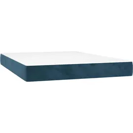 vidaXL Boxspringbett 140 x 200 cm Dunkelblau