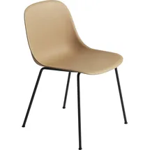 Muuto Fiber Side Chair, Tube base, ocker/schwarz