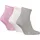 Puma Socken Quarter Plain 3P 3 Paar Rosa/Grau/Weiß 39-42