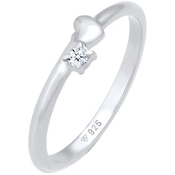 Elli DIAMONDS Diamant (0.03 ct.) Herz Symbol 925 Sterling Silber 56 Damen 