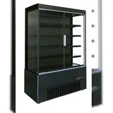 Wandkühlung OKAPI | 2x Glastür + LED | HxBxT 192x151x66,5cm | +2/+4°C | Schwarz | + CHEFGASTRO Geschirrtuch