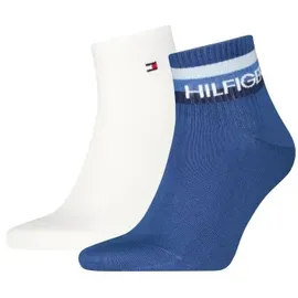 Tommy Hilfiger TH MEN QUARTER 2P SPORT TH LOGO Kurzsocken blau 39-42
