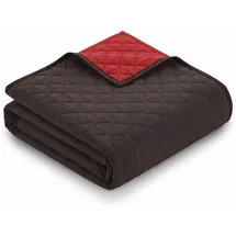 kamelshopping XXL Tagesdecke 220 x 240 cm Schwarz-Braun/Rot