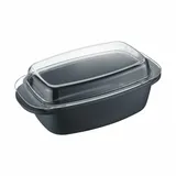 Berndes Bräter 32 x 21 cm Aluguss mit Glasdeckel 32x21 PFAS-frei in Schwarz