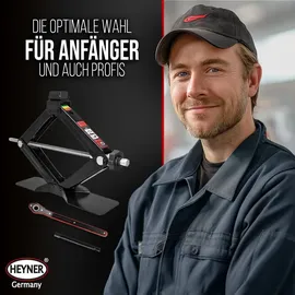 Heyner Wagenheber Stahl 103–440 mm schwarz