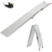 Baumarktplus TRUTZHOLM 1 x Alu Auffahrrampe 205 cm 340 kg Tragkraft klappbar rutschhemmend