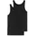 SCHIESSER Unterhemd 2er Pack 176038/000, Schwarz,