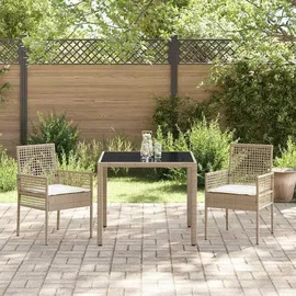 vidaXL Garten Essgruppe 3-tlg. Beige