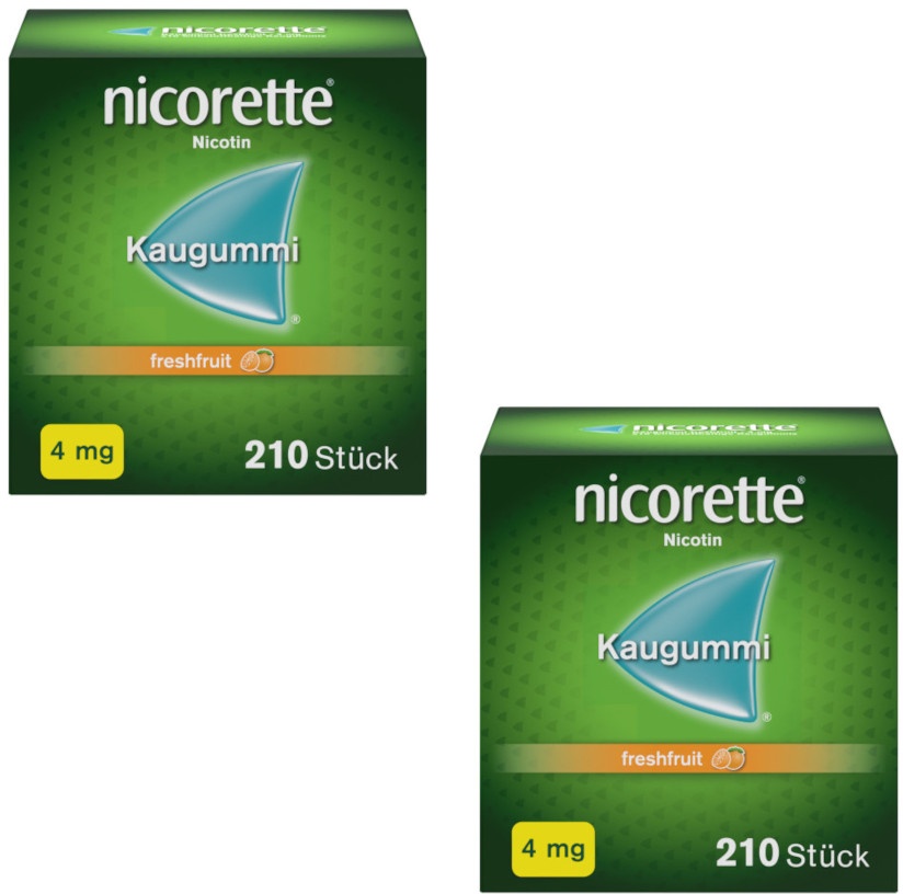 nicorette Kaugummi 4 mg freshfruit Doppelpack