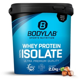 Bodylab24 Whey Protein Isolate Haselnuss Pulver 2000 g