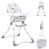 Lorelli Kombihochstuhl Kinderhochstuhl Marcel, klappbar, Bechervertiefung, abwaschbarer Stoff weiß