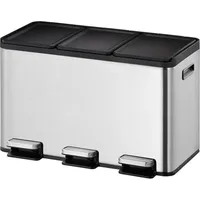 Eko Essential splitted Treteimer 3 x 10 L gebürsteter