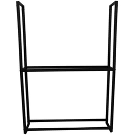 Montixx Kaminholzregal Metall 45 x 25 x 200 cm Schwarz
