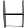 Montixx Kaminholzregal Metall 45 x 25 x 200 cm Schwarz
