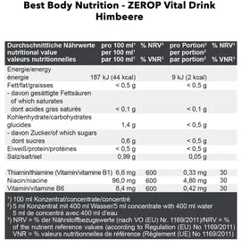 Best Body Nutrition Low Carb Vital Drink Himbeere 1000 ml
