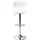 Kare Barhocker Ornament 50 x 44,5 x 85 cm Silber/Weiß