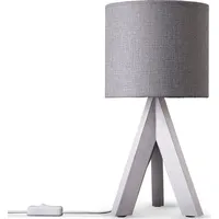 Paco Home Tischleuchte Dreibein Nachttischlampe Stehlampe E27 Stoff Lampenschirm