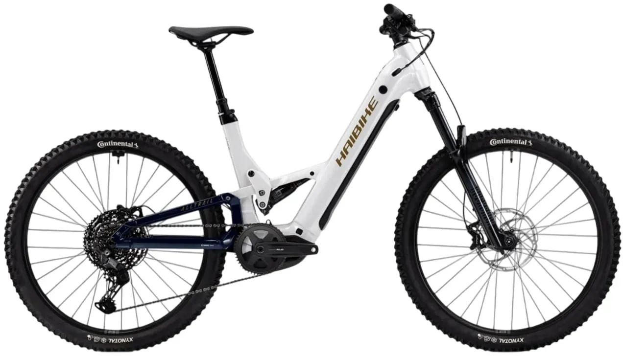 Haibike ALLTRAIL 8 Low 2026 - white/blue/gold glaenzend - 40cm | 27,5