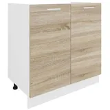 VCM Spülunterschrank Breite 80 cm Spülenschrank Unterschrank Spüle Küche Esilo