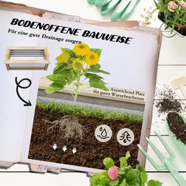 Outsunny Hochbeet 90 x 45 x 30 cm Silber