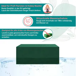 Nass Steckschaum Kranz 30cm durchgehende Plastikunterlage Frischblumen Schnittblumen Steckmasse Steckschwamm Blumensteckschaum Floristik Urnenkranz