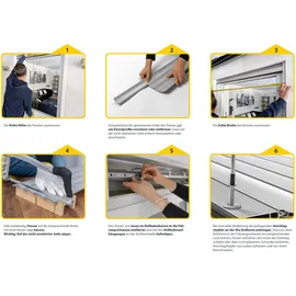 Schellenberg Rollladenpanzer komplett Set für System Mini 100 x 120 cm grau