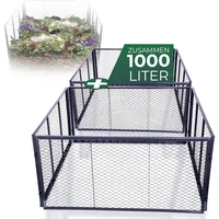 Novatool Komposter 2x Garten-Komposter Metall 100x100x100 cm, mit erweiterbarem