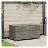 furnicato Garten-Auflagenbox Hellgrau 120x65x61 cm Poly Rattan