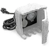 Wiltec Gartensteckdose 5 m Steinoptik