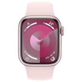 Apple Watch Series 9 GPS 41 mm Aluminiumgehäuse rosé, Sportarmband hellrosa M/L